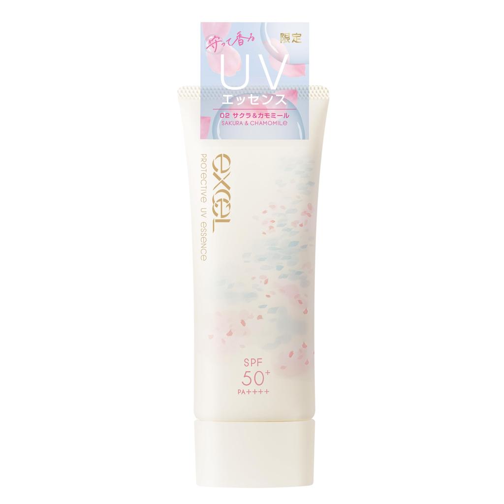 excel Protective UV Essence lb 02 Sakura Chamomile Sunscreen for Face &