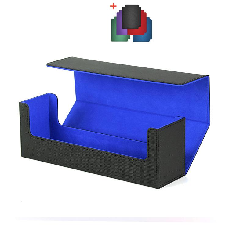 Card Deck Case for 400+ Trading Cards with 5pcs Divider PU Magnetic Storage Box Holder Sleeve Card for Game YuGiOh MTG Star Card