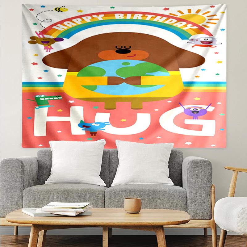 Bee's Rainbow Adventure Tapestry Hanging for Bedroom,Livingroom, Playroom,Decor Art Room Wall Tapestry Holiday and Birthday Gifts
