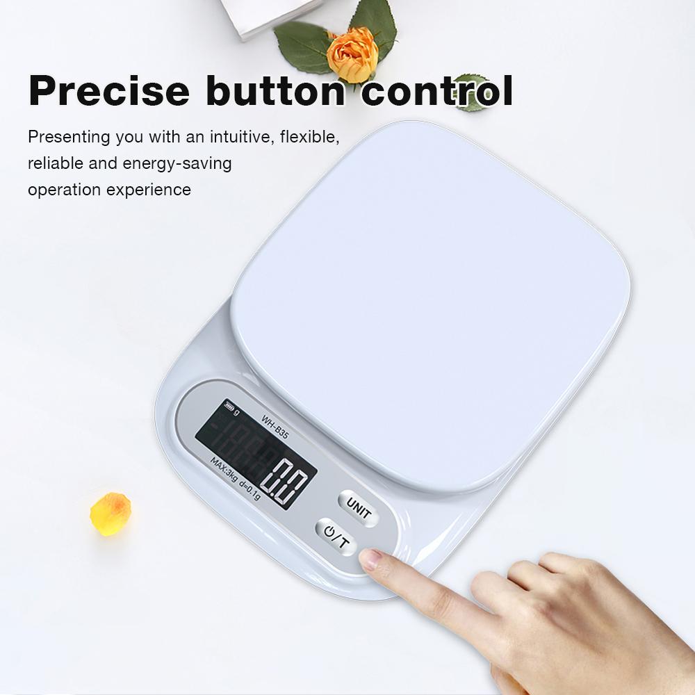 Digital Scale 3kg/0.1g 7kg/1g Precise Kitchen Scale for Baking/Keto/Coffee LCD Display Food Weight Scale Weight Balance Tool