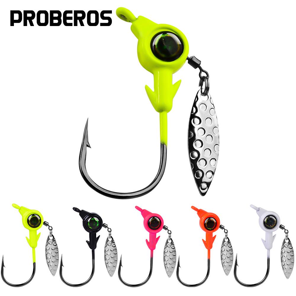 Colored Spinner Big Eye Lead Head Hooks: 3.5g, 5g, 7g, 10g for Fishing