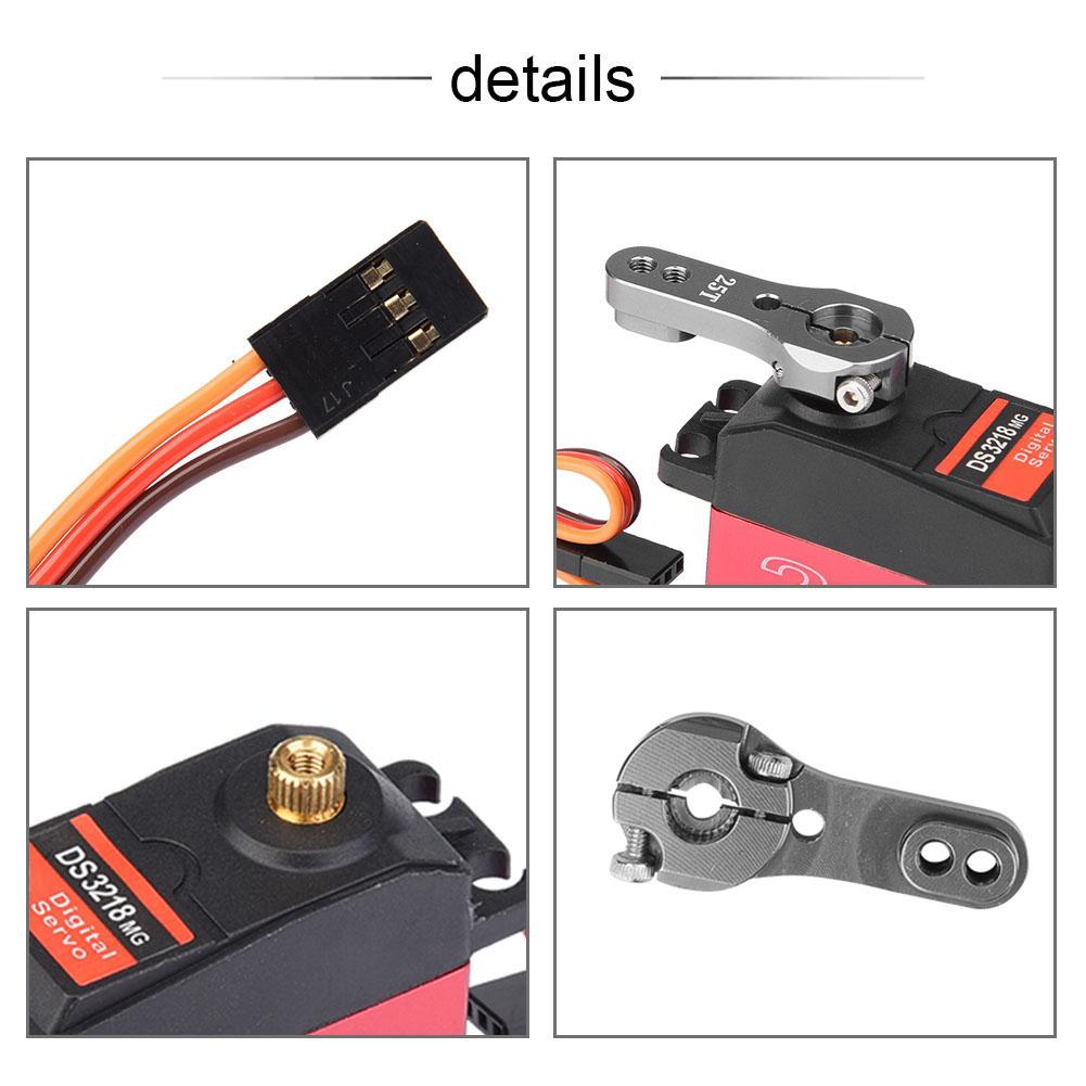 DSSERVO DS3218MG Waterproof Digital Servo Metal Gear 20kg Torque for RC Mechanical Arm (20kg)