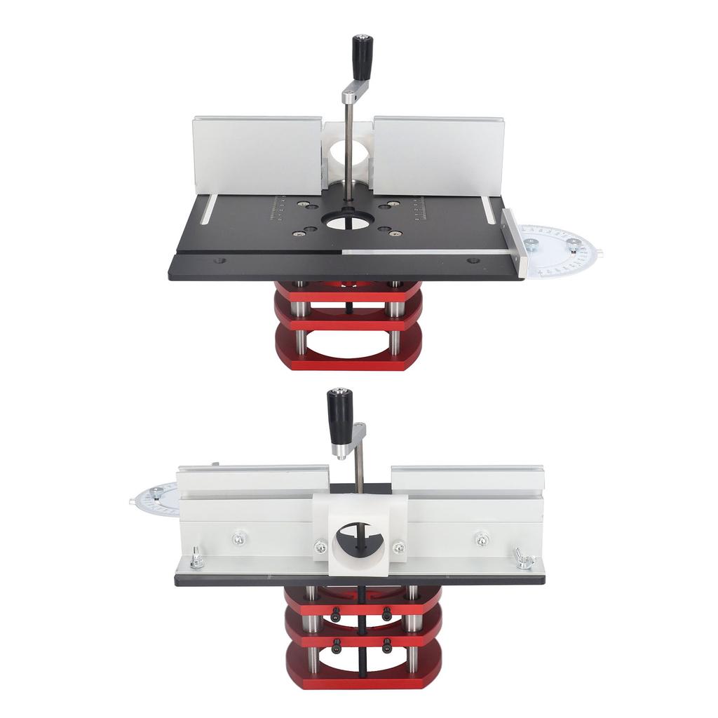 Router Lift with Top Plate Router Lifting Base Woodworking Slotting Trimming Chamfering Table Top Black