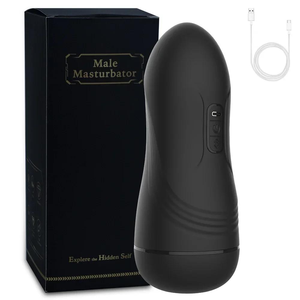 Male Masturbator Automatic Penis Vibration Blowjob Equipment Machine Vagina Masturbation Cup Pussy Sex Toys Adult Goods for Men