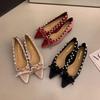 Fashion Designer Low Heel Pumps Women Mary Jane Shoes Fashion Rivet Butterfly-knot Shoes 2025 Spring Autumn Wedding Party Shoes