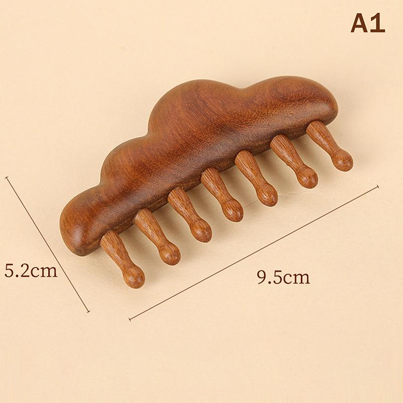 Sandalwood Meridian Massage Comb Wooden Therapy Massage Comb Circular Tooth Scalp Point Massage Brush Relive Relaxation