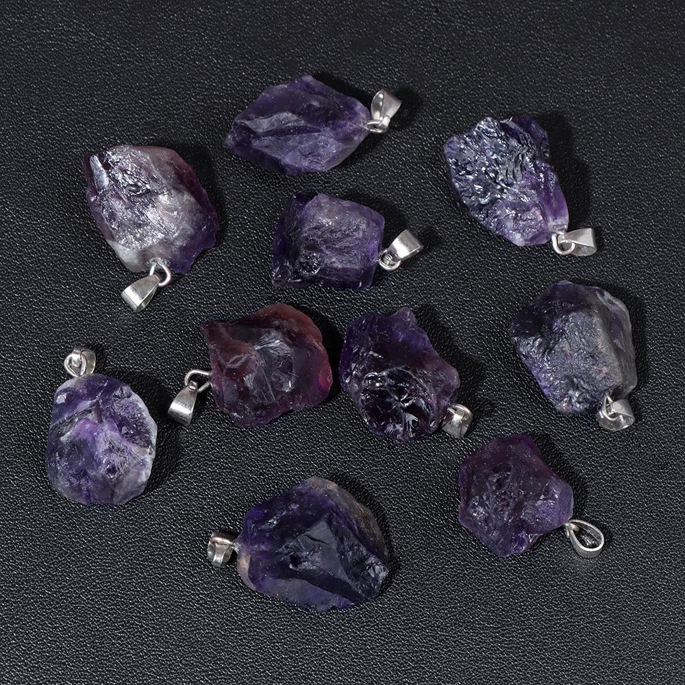 5pcs Irregular Raw Natural Stone Pendant Agates Quartz Crystal Pendant for Jewelry Making DIY Necklace Earrings Accessories