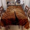 One Rural-style Wood-patterned Tablecloth, Rectangular Polyester Tablecloth, Machine-made, Suitable for Home Use