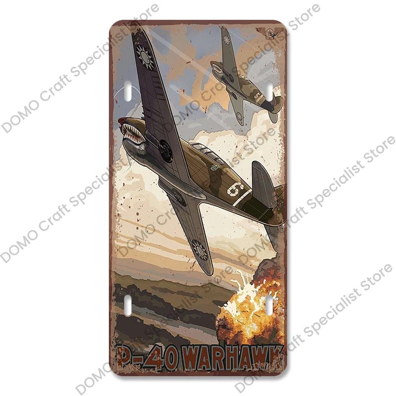 Air Races Metal Plate Tin Signs Retro Top Gun Airplane Metal Poster Garage Club Bar Home Wall Decoration 15x30cm
