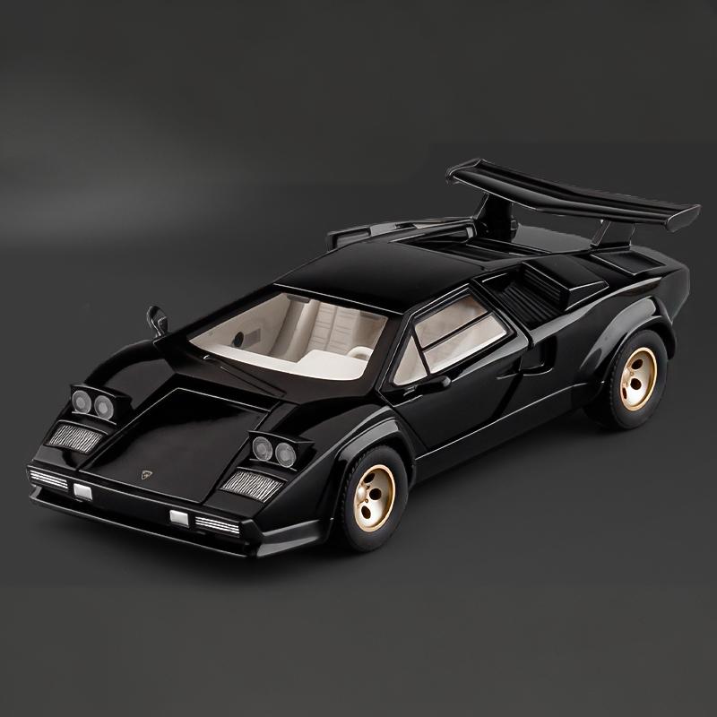 1:24 Lamborghini Countach LP500S Sideswipe Supersportwagen Spielzeugauto Modell Sound und Licht Kinderspielzeug Sammlerstücke Geburtstagsgeschenk Spielzeug