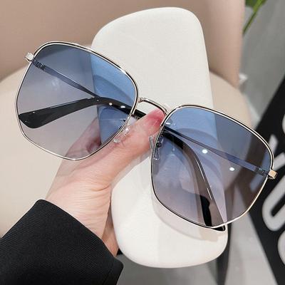 Big Size Women'S Sunglasses Square Shape Alloy Frame Uv400 Protection Sun Glasses For Women High Quality Female Sunglass