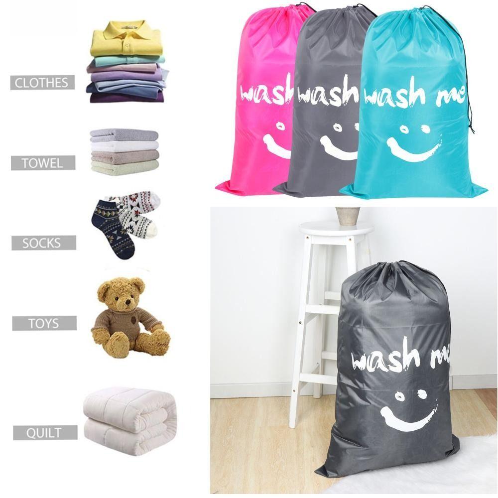 Nylon Laundry Bag Wash Me Travel Storage Pouch Machine Washable Dirty Clothes Organizer Wash Drawstring Bag