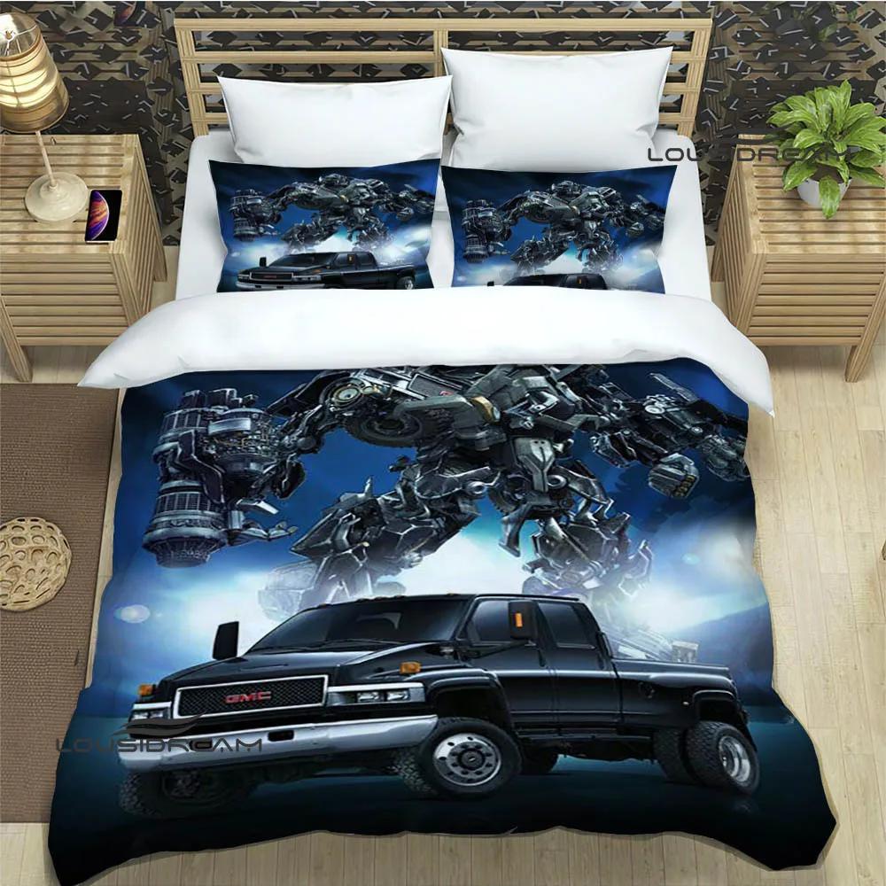 Bedding Set Luxury Birthday Gift T-Transformers Cartoon Bedding Sets Exquisite Bed Supplies Set Duvet Cover Bed Comforter Set