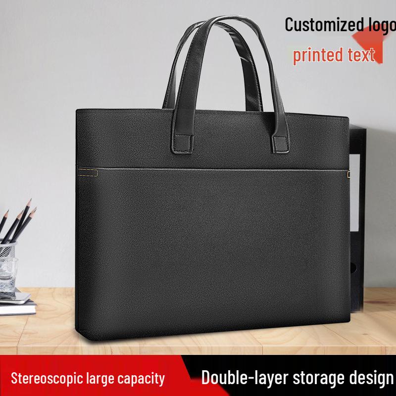 Handheld Waterproof Document Bag with Zipper - Large Capacity Office & Conference Bag for Computers & Documents