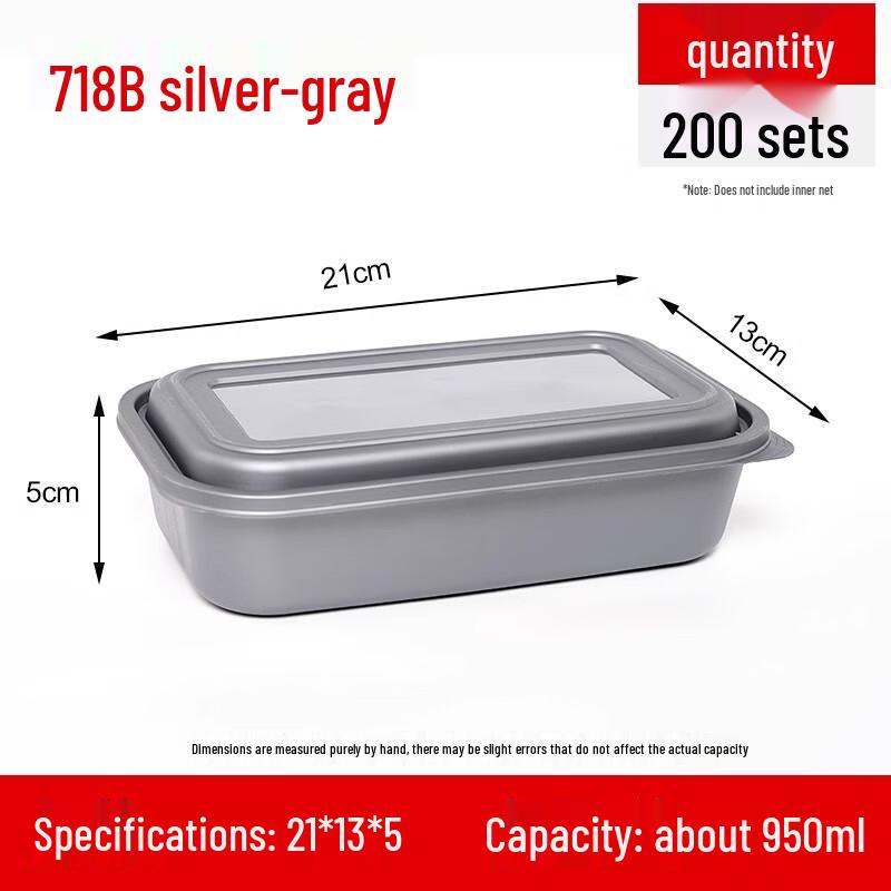 Shengbilei Disposable Silver Double-Layer Meal Prep Containers
