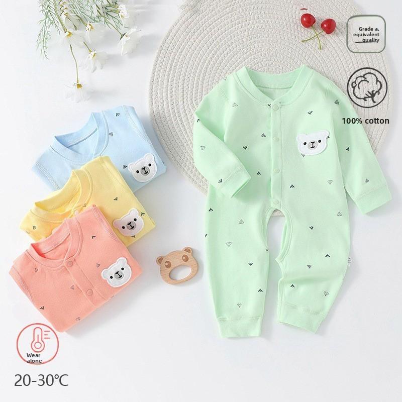 Baby Cotton Onepiece Romper With Bonefree Design For Newborns And Infants