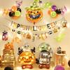 Halloween Theme Balloons and Pumpkin Lanterns for Indoor Decoration and Wall Scene Layout