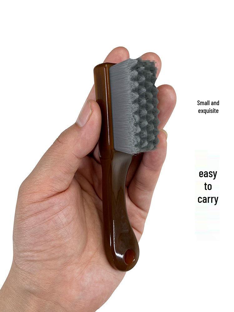 Wenwan Mini Chessboard Walnut Vajra Polishing Brush for Amber