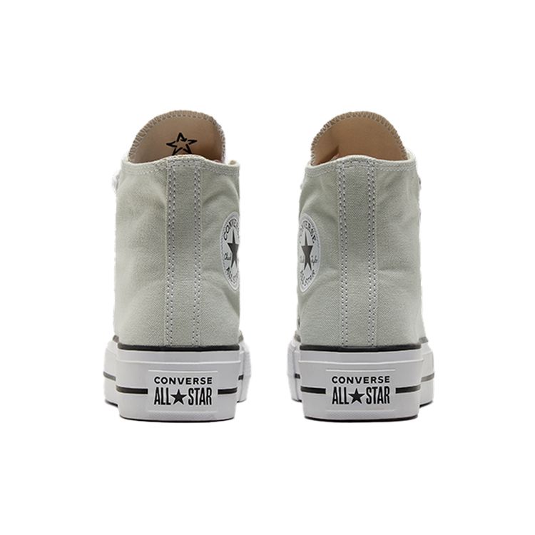 Converse Chuck Taylor All Star Lift Plateau High Light Silver Damen Sneaker Schwarz Weiß 572720C