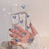 Fairy Super Flash Blue Butterfly Suitable for iPhone15 Mobile Phone Case Apple 14Promax Transparent 13/12TPU Soft Case