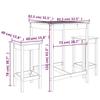 3 Piece Garden Bar Set White Solid Pine Wood