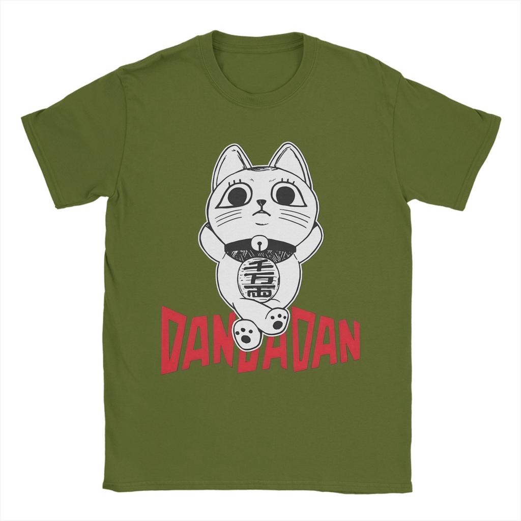 Dandadan   Men T Shirts Turbo Granny Cat Awesome Tee Shirt Short Sleeve O Neck T-Shirt 100% Cotton Gift Clothing