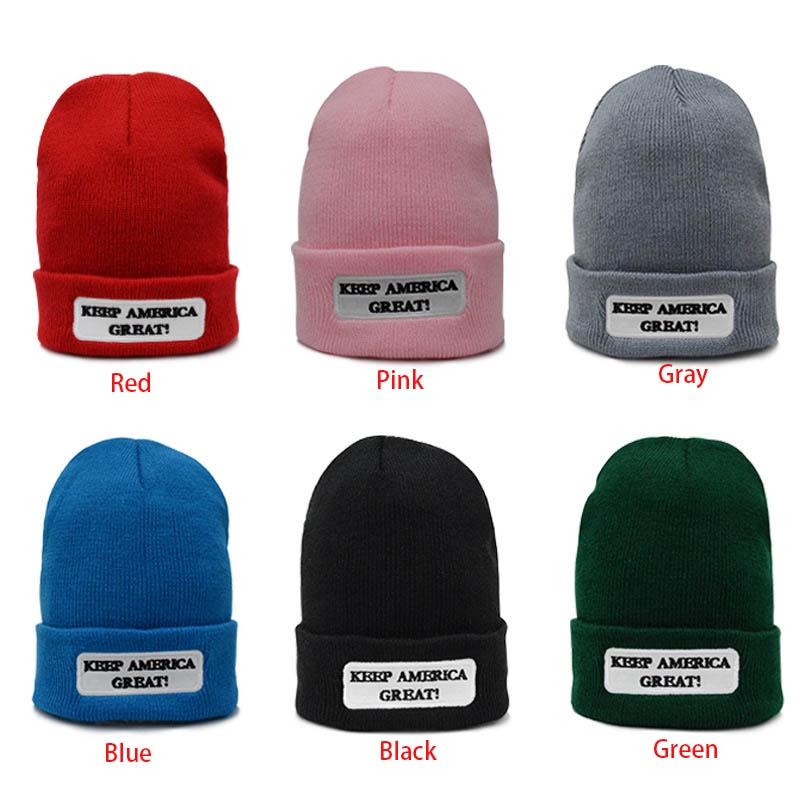 Trump Winter Beanie Hat Keep America Great Knit Beanie Warm Ski Cap Unisex Hats