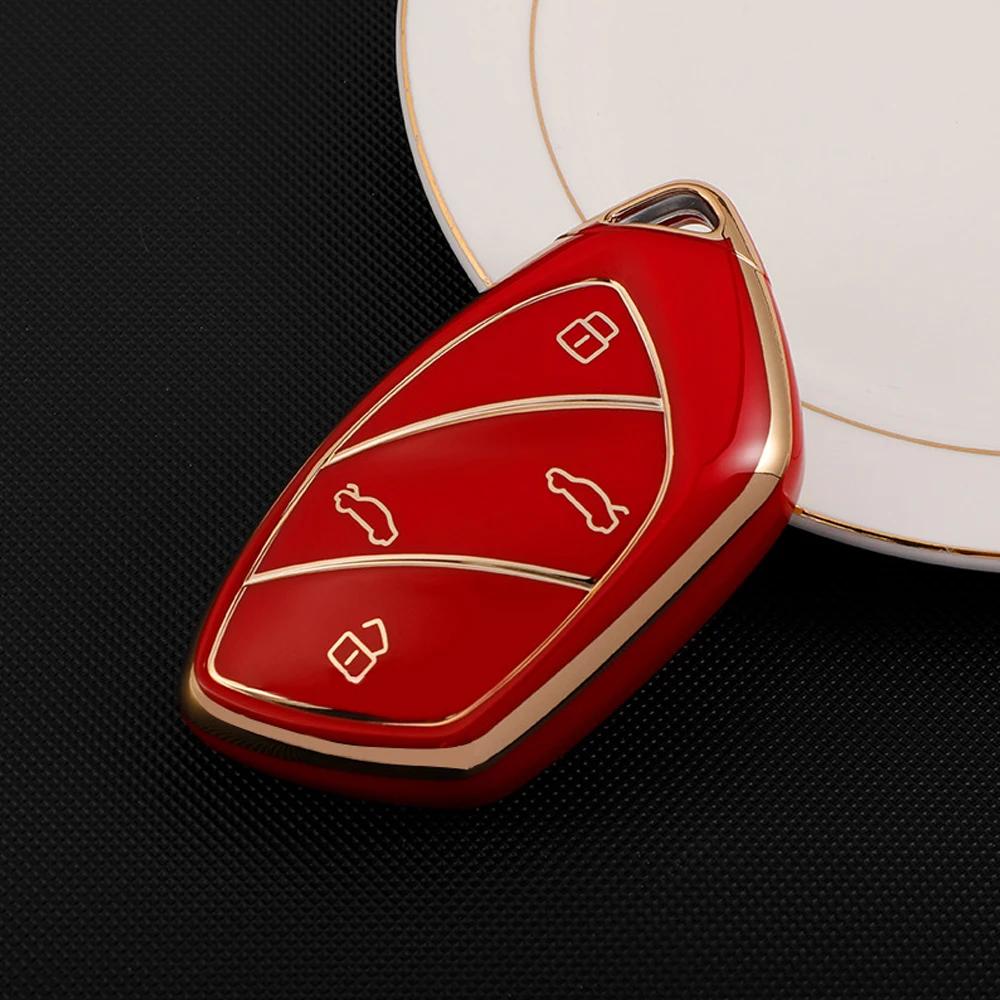 TPU Car 4 Buttons Key Case Mīksts tālvadības pults aizsargvāciņš Auto piederumi Roewe Ei5 MARVELX Marvelr MG ZS EV HS EHS ZX GT