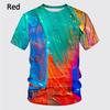 Summer New Fashion Graffiti Paint 3D Printing Men's Summer Round Neck Short Sleeve Shirt T-shirt
