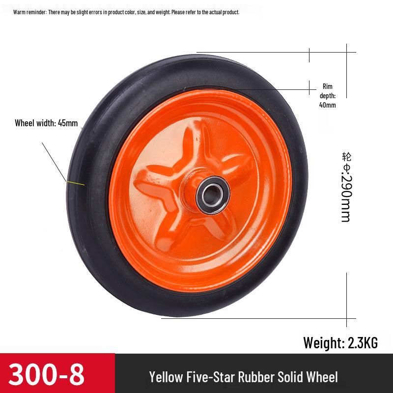 Heavy-Duty Outdoor Industrial Casters with Silent Rubber Tires for Small Trolley and Flat Cart Wheels
