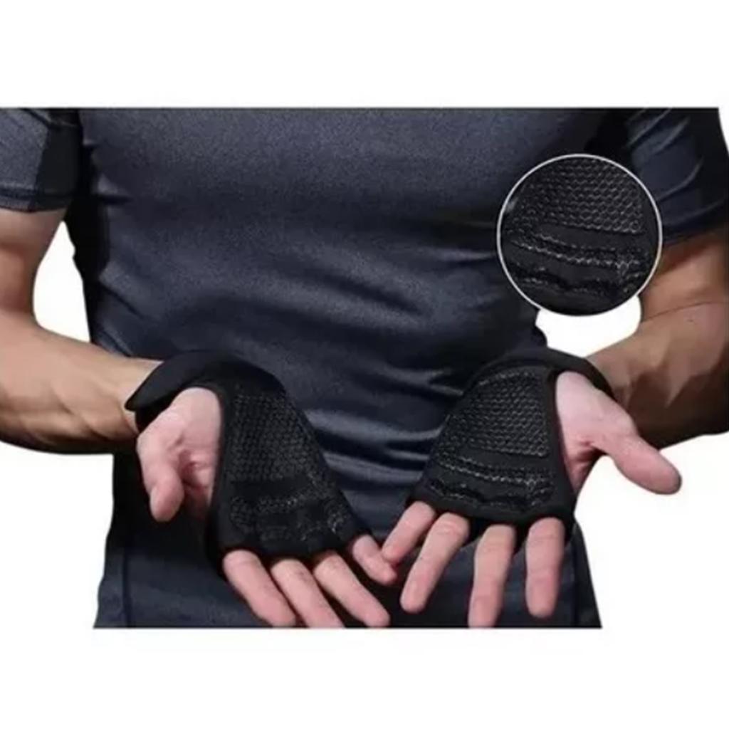 1 pár Černé 4prsté rukavice s chráničem zápěstí Protiskluzové Nárazuvzdorné Vzpěračské Zápěstní Posilovací Rukavice L