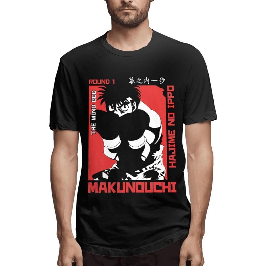 

Anime Hajime No Ippo Short Sleeve T Shirt Man s Cotton Fashion Round Neckline Tee Vest, Black, 4X-Large XXXXXL різнокольоровий