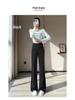 Spring 2026 Women's High Waist Slim Fit Wide Leg Flare Pants