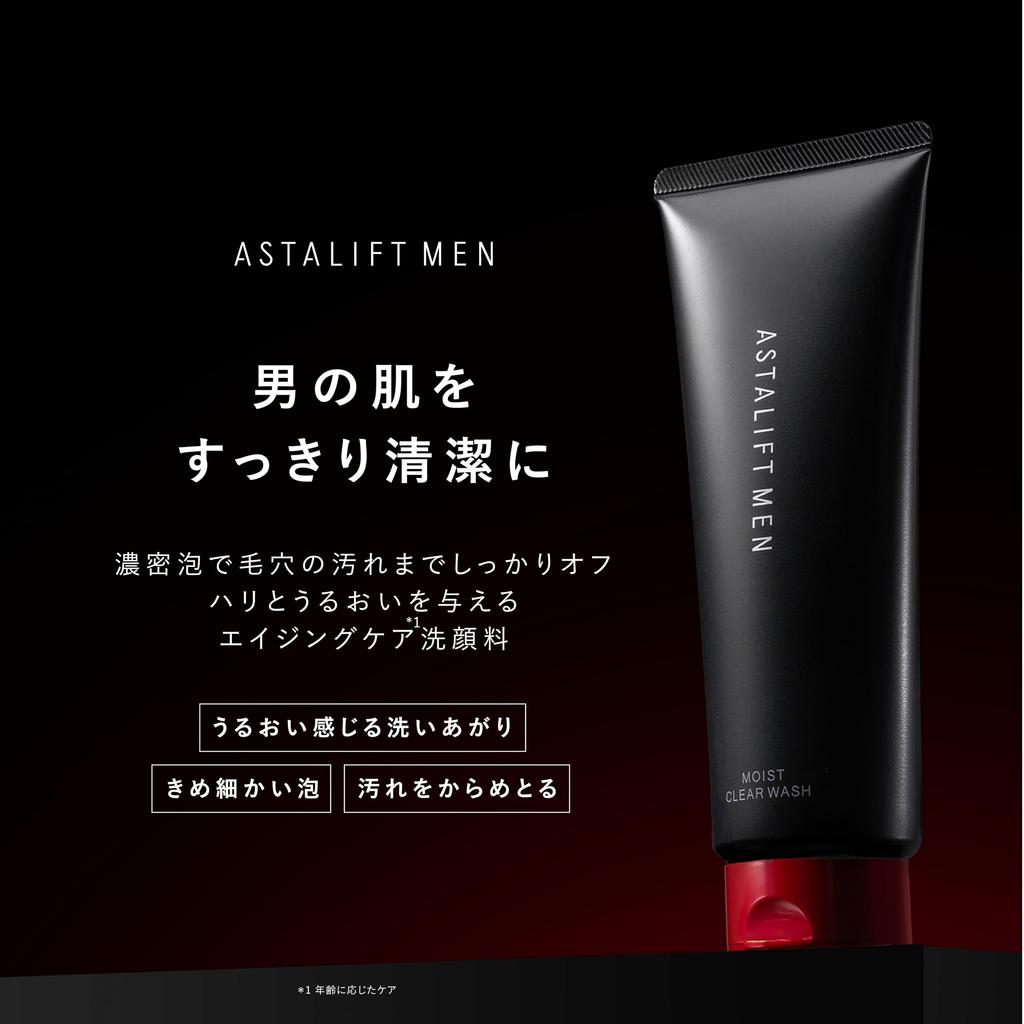 ASTALIFT MEN Moist Clear Wash approximately 2 Facial Face Wash (100g, months' supply) Cleanser, Foam, Men's
