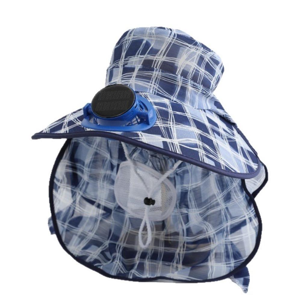 USB Charging Solar Fan Cap Anti-UV Cooling Fan Hat Women Sun Hat Fisherman Hat  Summer Season