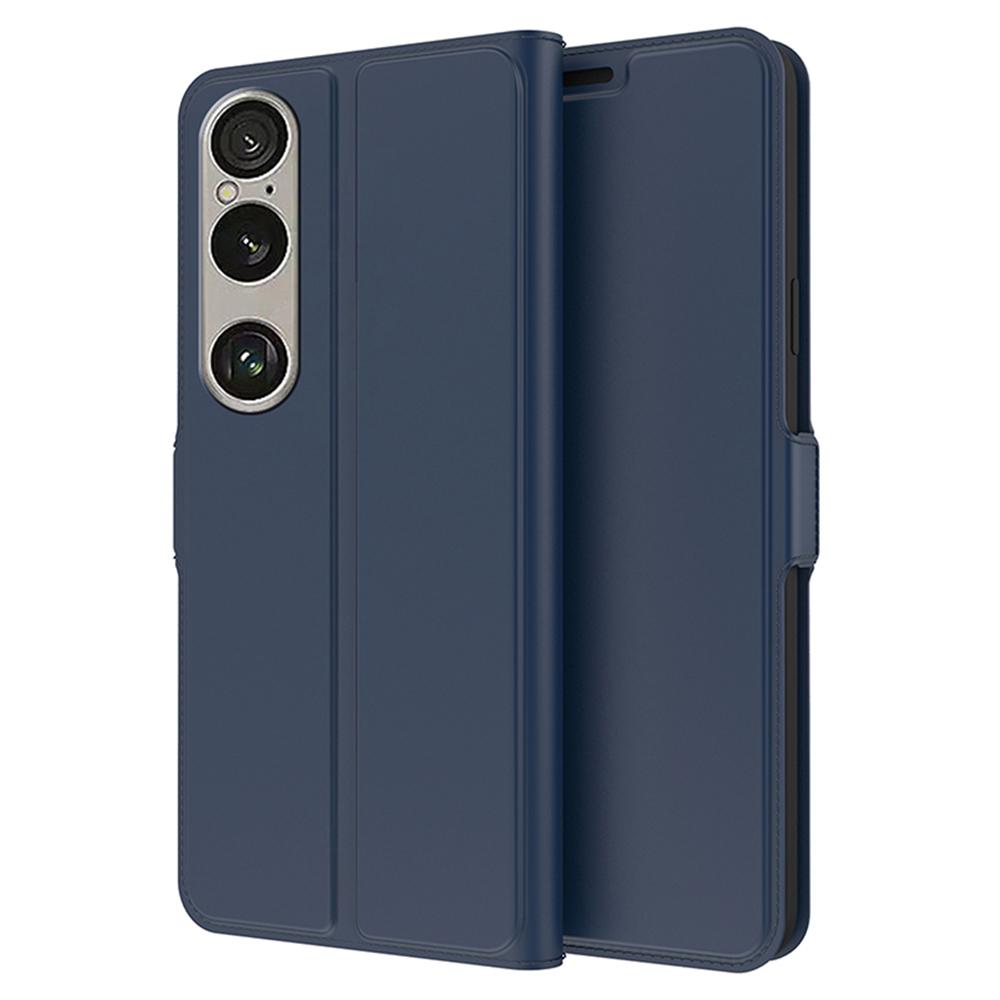 Pro Sony Xperia 1 VII Pouzdro Nárazuvzdorné TPU Vnitřní Skořápka Kožený Kryt Telefonu Slot na Karty
