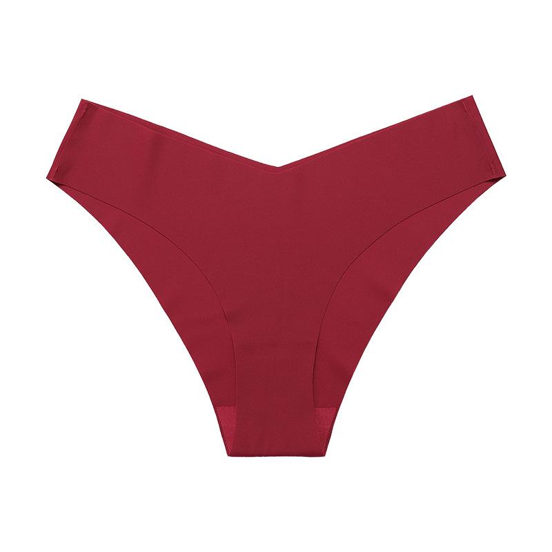 Jednodílné bezešvé spodní prádlo s nízkým pasem a plus size pro dámy, z ledového hedvábí, s tenkým bavlněným klínem, prodyšné, sportovní fitness kalhotky