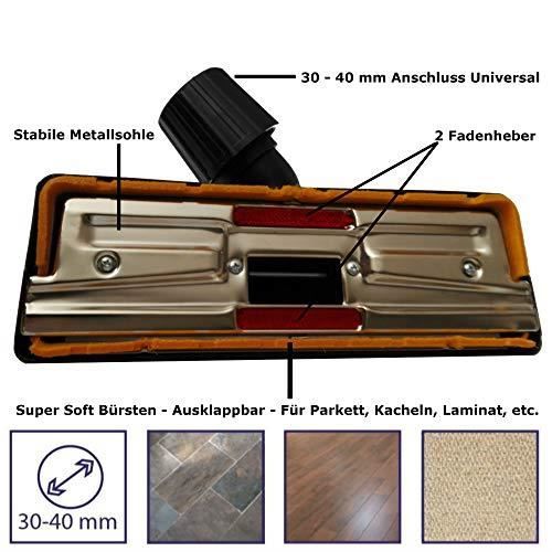 Maxorado brosse combinée universelle pour aspirateur, compatible p. ex. avec bosch, siemens, samsung, rowenta grundig, dirt d