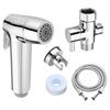 Portable Handheld Toilet Bidet Sprayer Gun Holder Self Cleaning Wash Bidet Faucet Spray 3 Way Valve Bathroom Shower Head Hose