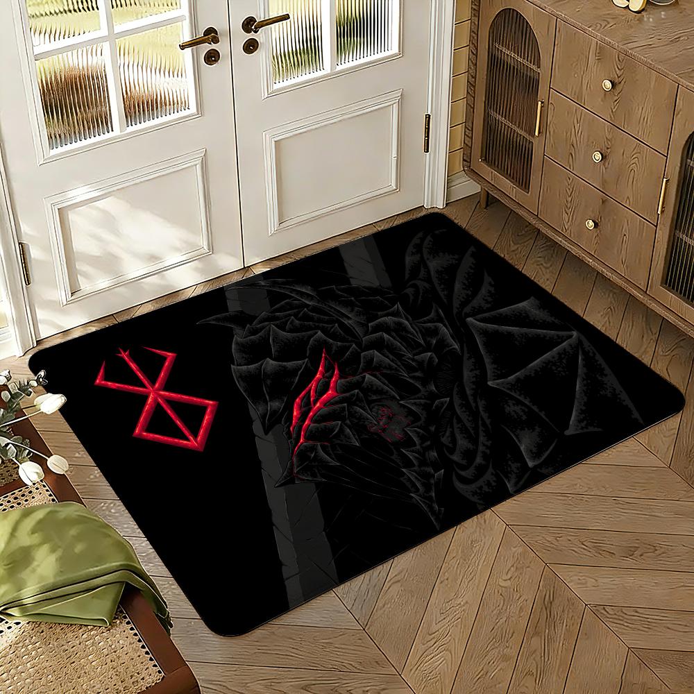 Tappetino Berserk Morbido Spesso Assorbente Antiscivolo per Camera da Letto Soggiorno Tappetino d'Ingresso Decorazione per la Casa Tappeti in Flanella