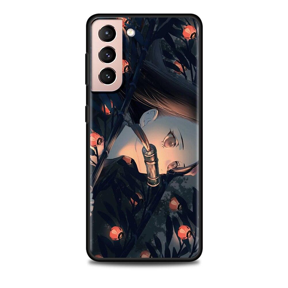 Shell For Samsung Galaxy S22 S21 S20 Ultra FE S22 S21 S20 S10 S9 S8 Plus 4G 5G S10e S7 Edge Cartoon Demon Slayer Tomioka Giyuu
