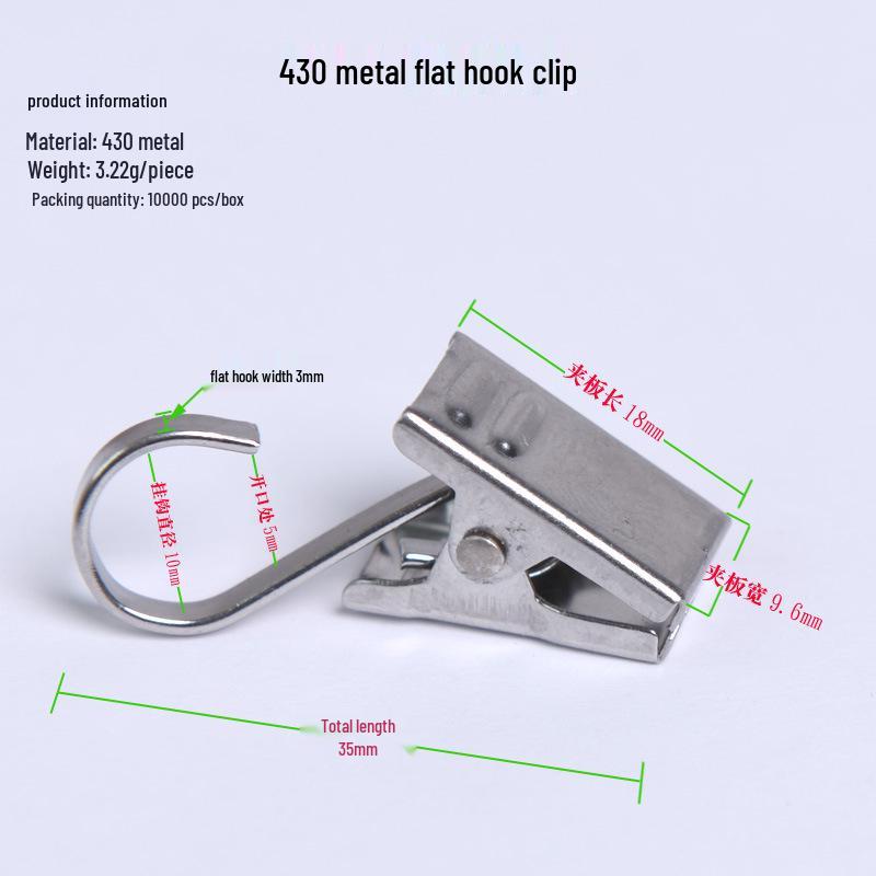 Heavy-Duty Stainless Steel Curtain Clip Hooks