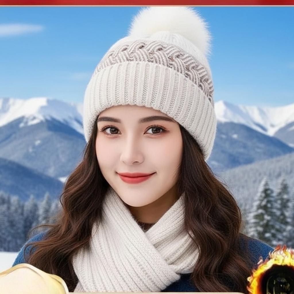 Hats, Woolen Hats, Thick Hats, Scarves, Outdoor Hats, Cold Hats, Knitted Hats, Woolen Hats, Necklaces
