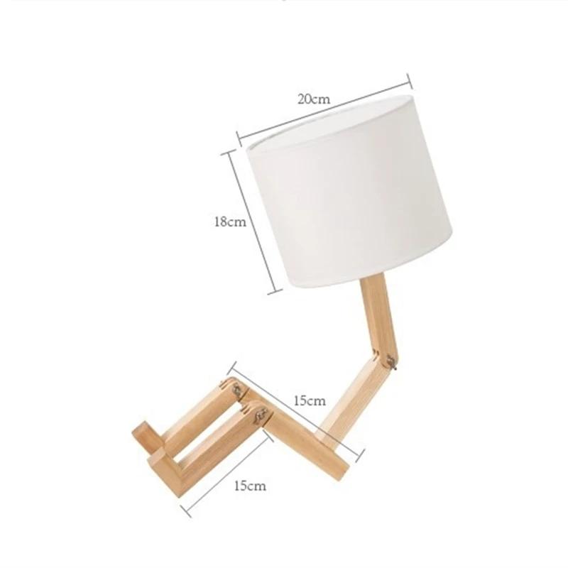 

Настольная лампа «Маленький деревянный человек» из массива дерева, гуманоидный настольный светильник для гостиной, спальни, прикроватная декоративная ночная лампа для дома