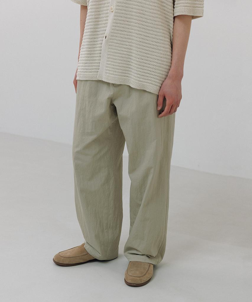 BLANKROOM Potter Elastic Waist Pants_Beige