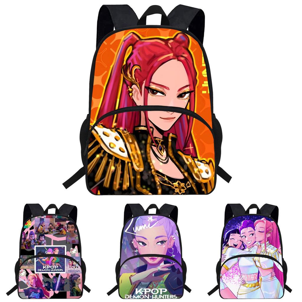 Kpop Demon Hunters Backpack For Kids With Breathable Oxford Fabric And Shock Absorption For School Use