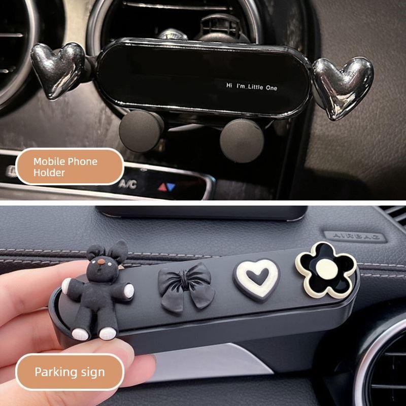 Mobile Phone Car Bracket Car Navigation Special Cute Car Fixed Car Support Frame Women Air Outlet Mobile Phone Holder