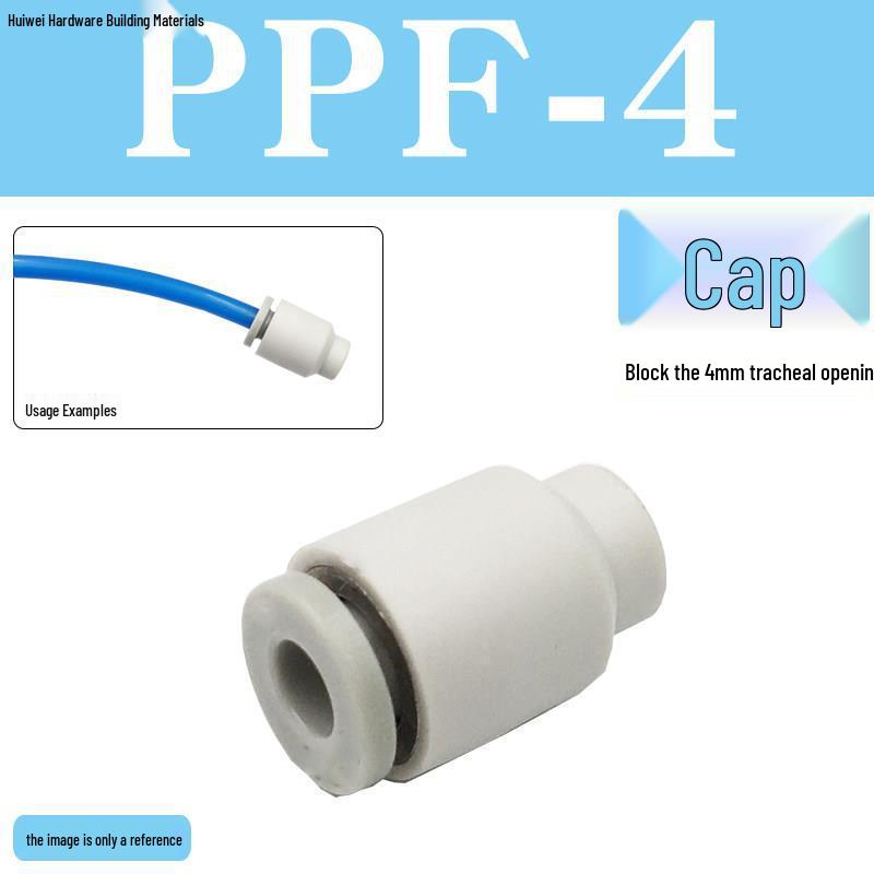 Pneumatic Quick Connect Air Hose Plug Cap PPF Series: Push-in Plastic Stopper