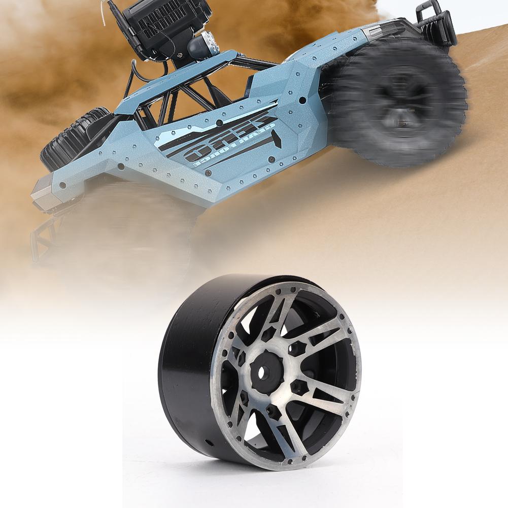 4Pcs 5.2CM Quality Metal Car Model Wheel Rims Hub High Strength for 1Celsius10 RC (black)