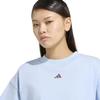 Studio for Women LA310 Globe Blue M [Adidas] Short-Sleeve 3-Stripes T-Shirt (KX3167)